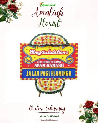 Bunga Papan Congratulation di Pantai Sagu